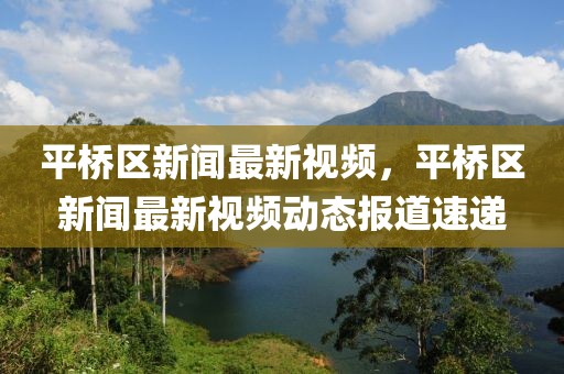 平橋區(qū)新聞最新視頻，平橋區(qū)新聞最新視頻動(dòng)態(tài)報(bào)道速遞